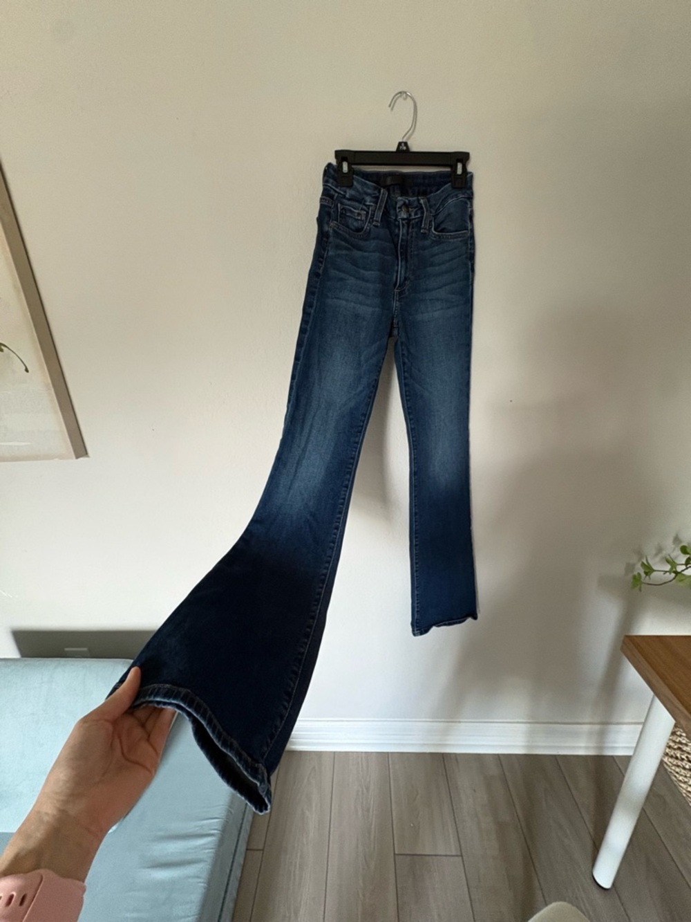Joe’s Hi-Rise Curvy Bootcut Denim Jeans Women's Dark Blue Stretch - Picture 3 of 6